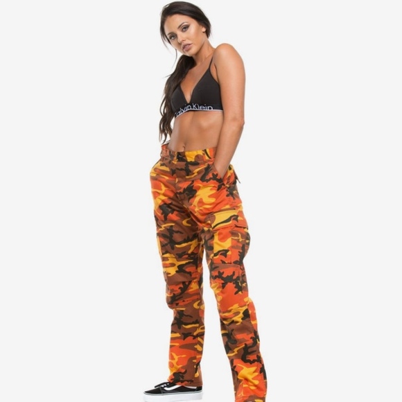 rothco bdu savage orange camo cargo pants